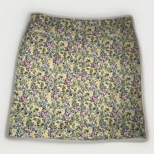 J. Jill Green Floral Live in Chino Pencil Skirt Womens Size 14P Petite